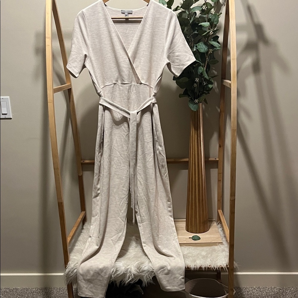Thyme Maternity Belted Jumpsuit a280
